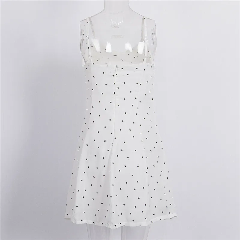 

Party Dresses Women Evening Elegant Polka Dot Dress Holiday White Summer Dresses Casual Ladies Sundress Retro Fashion Clothing