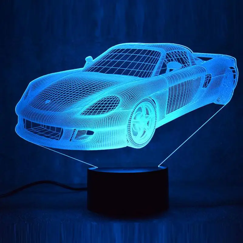 Настольная 3D лампа с дистанционным управлением и сенсорным черные