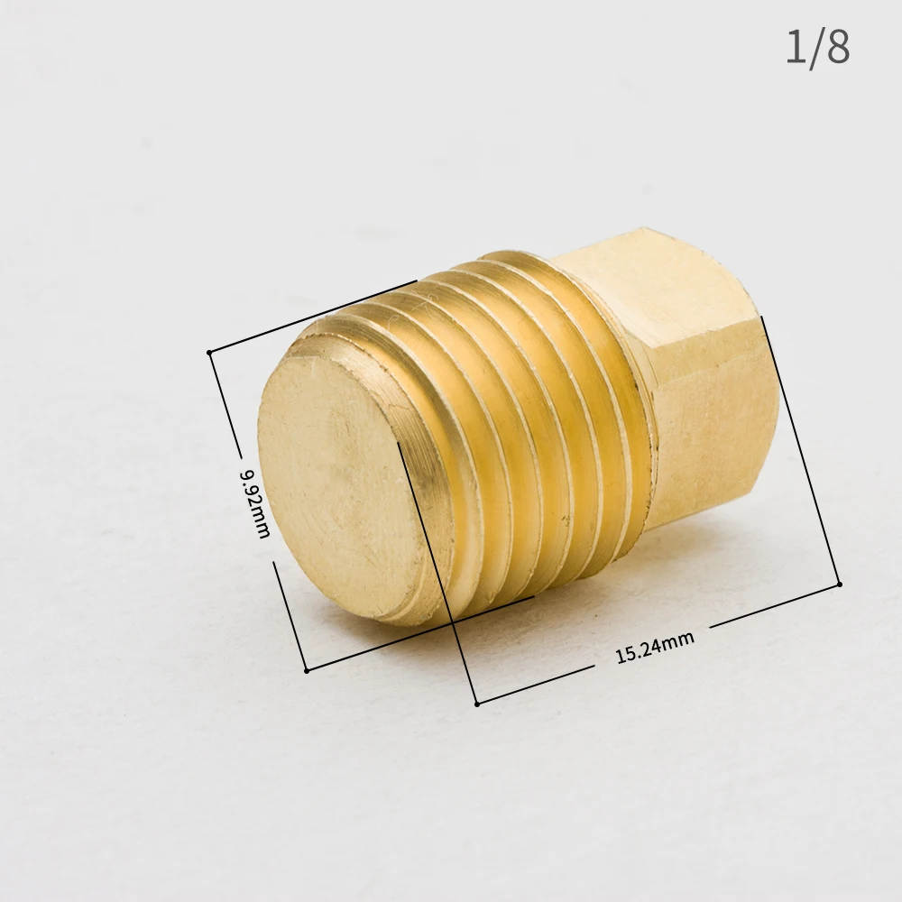 Набор из 2 латунных фитингов для труб квадратная головка штекер 1/8 дюйма 1/4 3/8 1/2 3/4