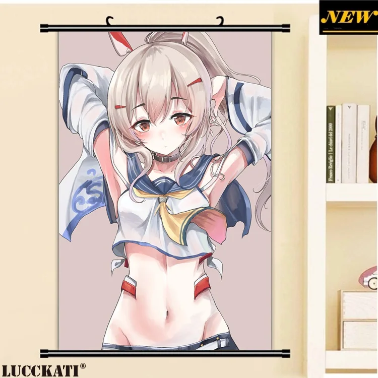 40X60 см Azur переулок Bilan Hangxian игра cameltoe Сексуальная лоли мультфильм аниме Настенная картина плакат прокрутки ткань холст живопись 25