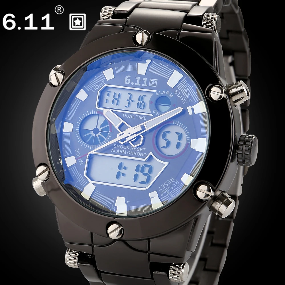 Часы наручные мужские кварцевые цифровые роскошные Брендовые спортивные
