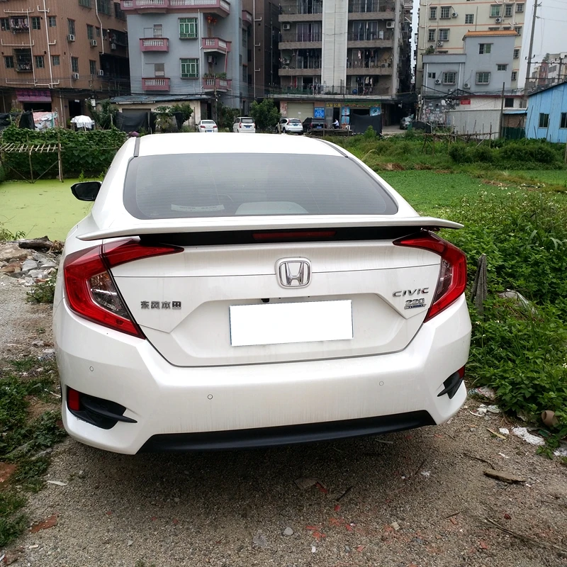Для Civic Высокое качество ABS спойлер из материала для Honda 2015 2018 Новый Тип черный или