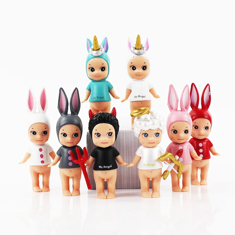 Длинной 8 см 10 Sonny Angel Единорог дьявол Купидон мультфильм Животные кролик лошадка