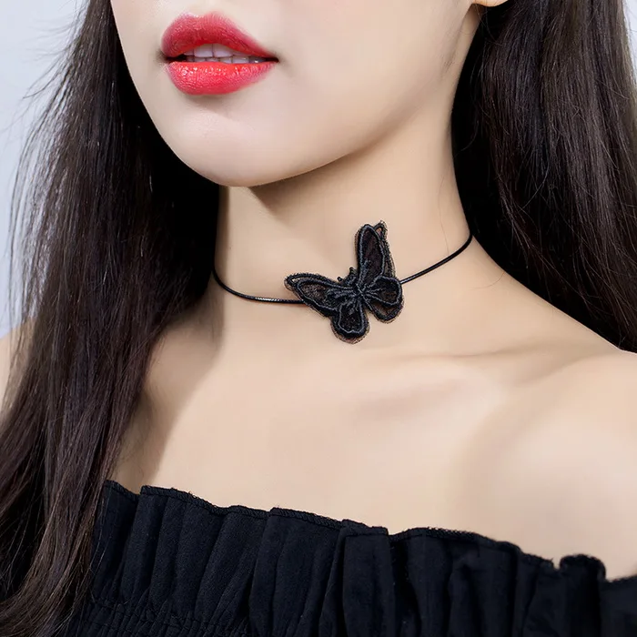 Style04 Black Красивый ошейник с бабочкой для женщин короткая рыба/цепь жемчуг подарок, ожерелье с подвеской этническое богемское Колье чокер - Окраска металла: Style04 Black