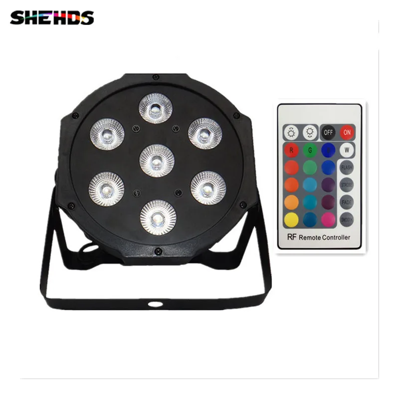 Беспроводной пульт дистанционного управления 7x9 Вт RGB DMX Led плоский светильник высокой мощности с профессиональным для вечерние дискотеки KTV DJ