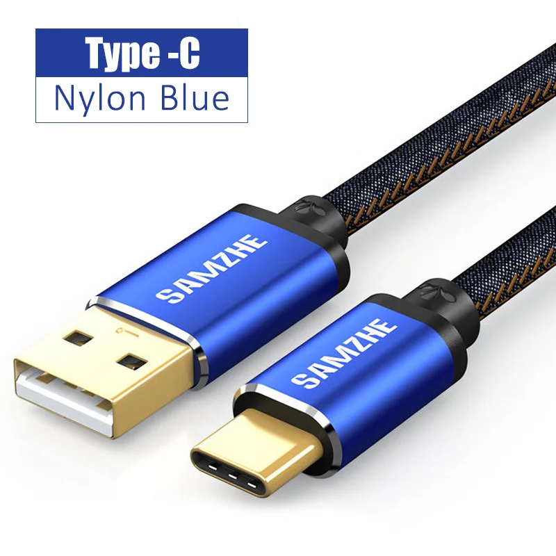 SAMZHE Micro/type C USB Android кабель для зарядки телефона Быстрая зарядка 0,25/0,5/1/1,5/2 м для XIAOMI HUAWEI SAMSUNG - Цвет: Bl-c