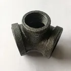 2PCSDN20X15 34*12 дюйма черная железная труба с резьбой Тройник три способа фитинги DIY промышленное украшение