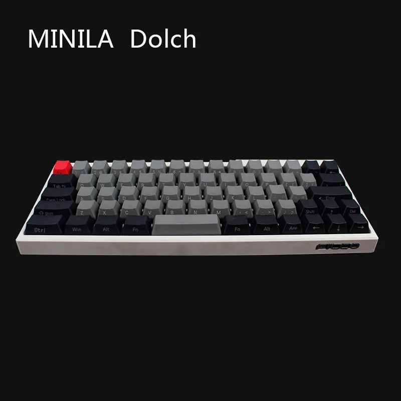 Черная механическая клавиатура PBT пустая белая серая filco minila air толстая боковая с