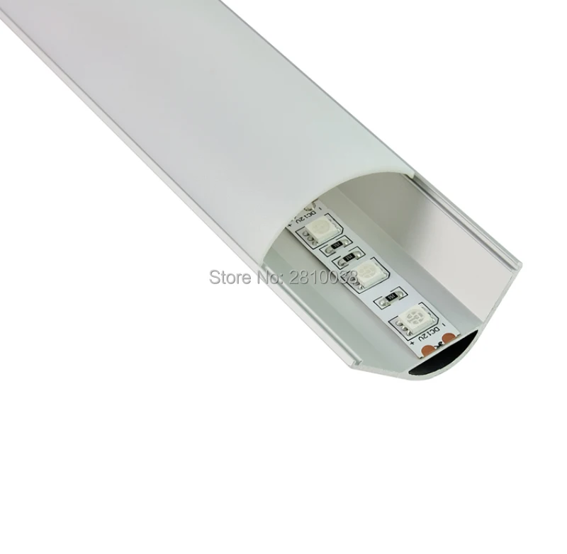 10 X 1M Sets/Lot 60 degree angle Led aluminiumprofile and Aluminum corner led profile for led strip cabinet wardrobe lights