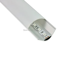10 x 1m setslot 60 degree angle led aluminiumprofile and aluminum corner led profile for led strip cabinet wardrobe lights