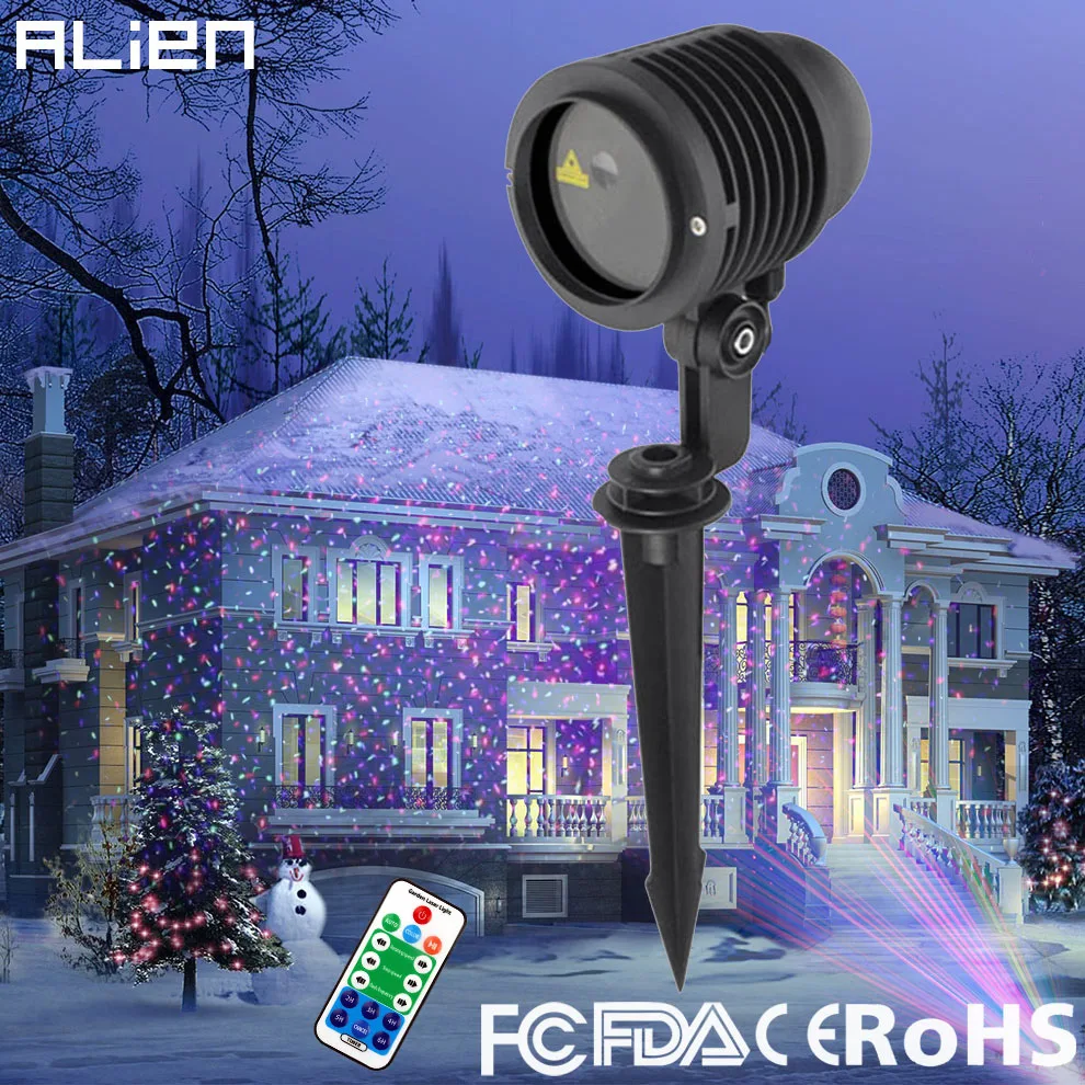 Светодиодный лазерный проектор ALIEN RGB Star водонепроницаемый|christmas laser light