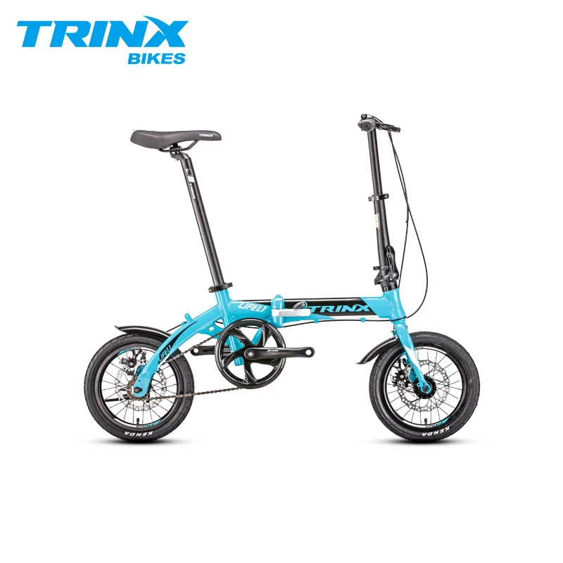 Складной велосипед TRINX 14 дюймов алюминиевый сплав дисковые тормоза F/R компактный
