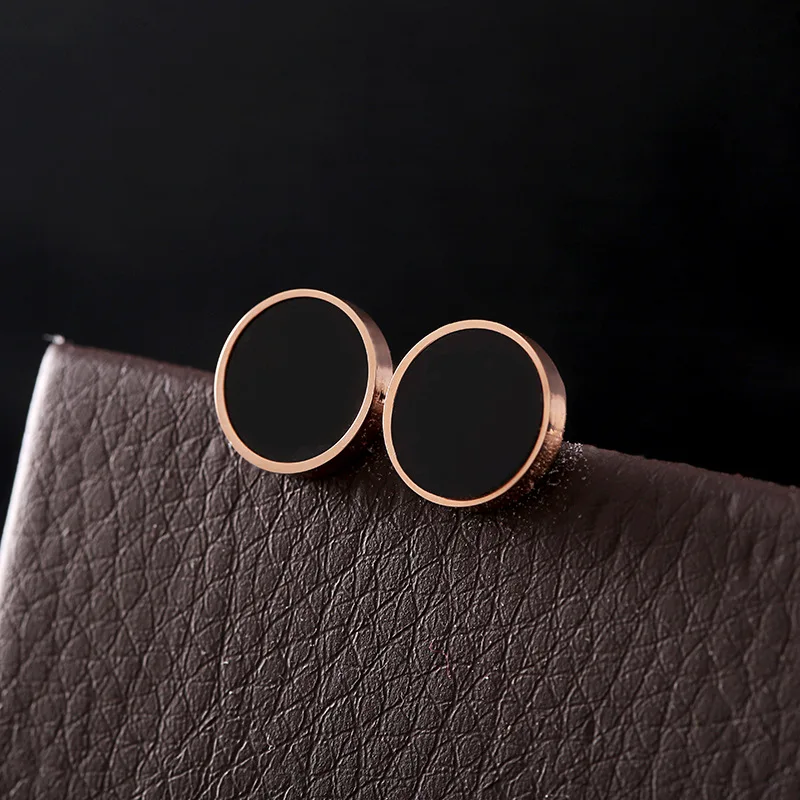 Эмали и ракушками из розового золота серьги нержавеющей стали нержавеющая сталь