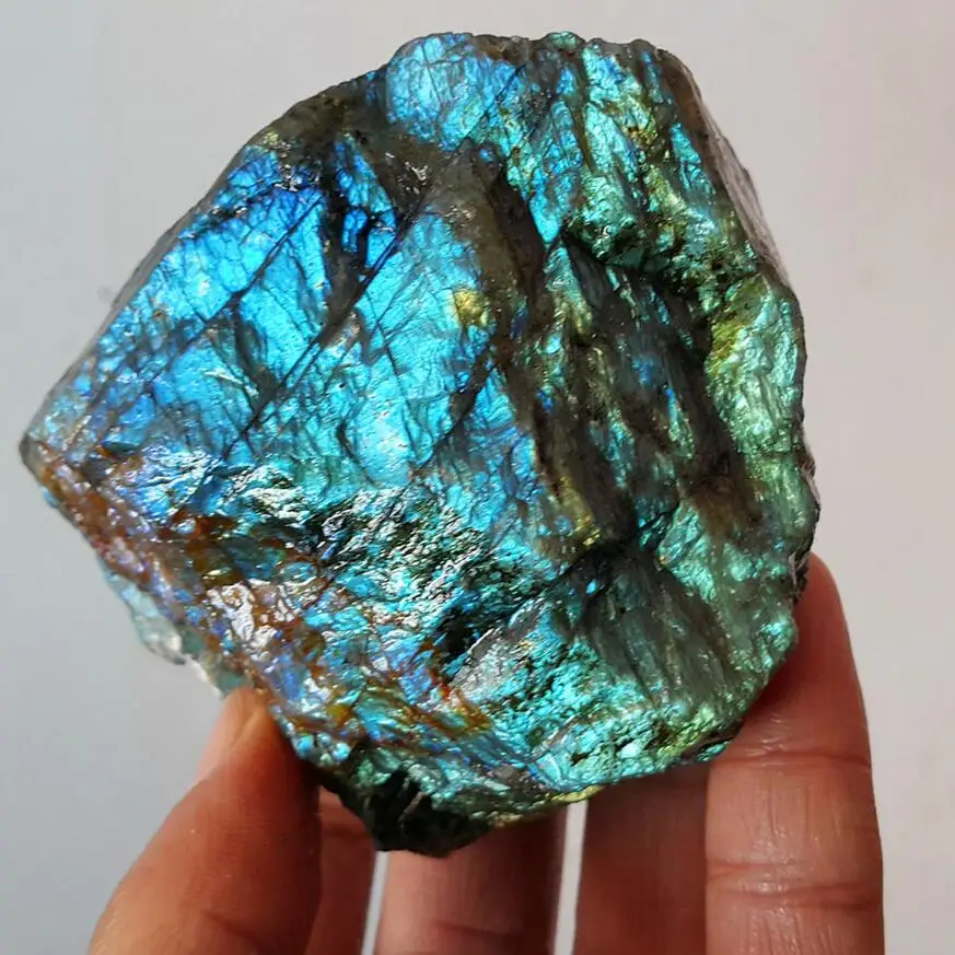 

559 g Natural multicolor Blue- ray labradorite crystal original stone specimens