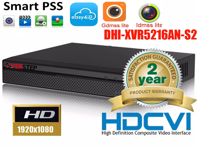 16 Channel Penta-brid 1080P-Lite 1U Digital Video Recorder DHI-XVR5216AN-S2 Alarm input/3 Relay Output 4 /1 Audio In/Out | Безопасность