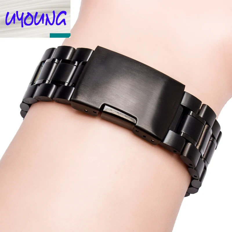 Ремешок для часов Huawei со стальной полосой аксессуары наручных Двойная застежка