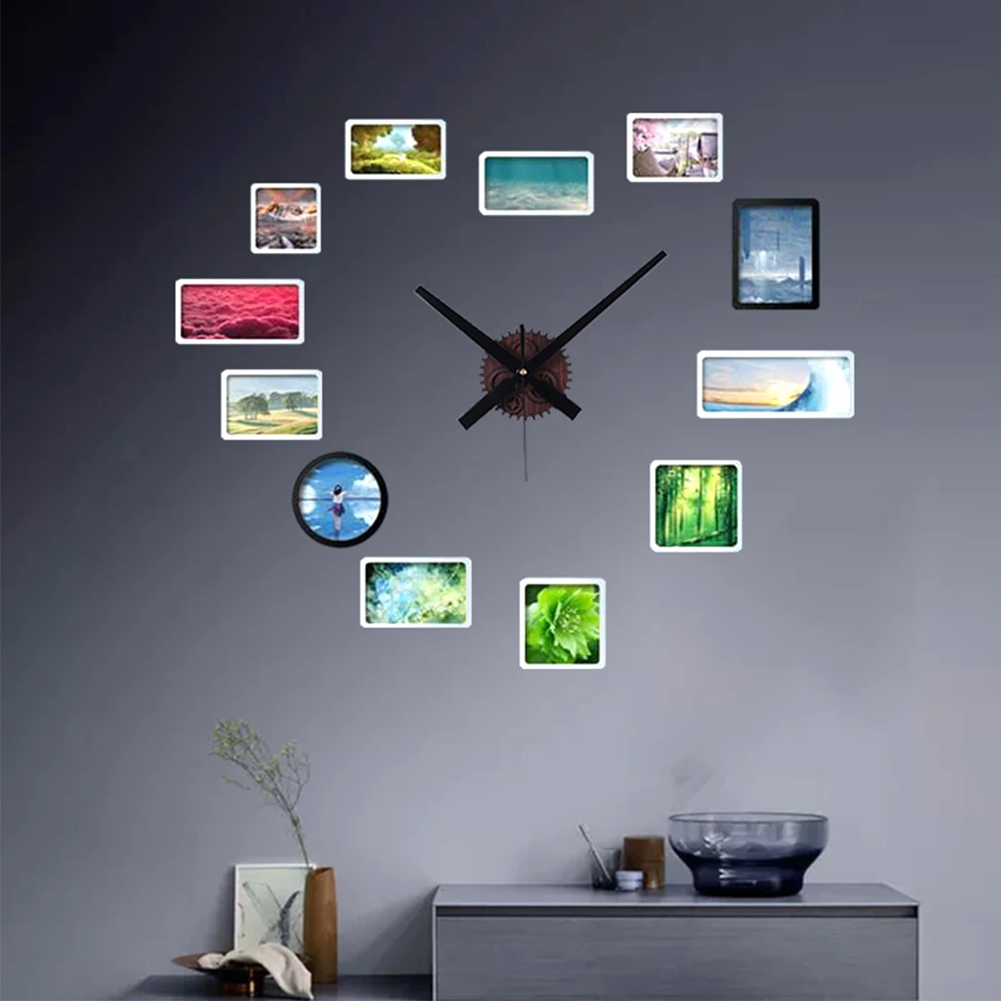 ITECHOR Ретро бесшумные настенные часы бесшумный механизм комплект запчасти с