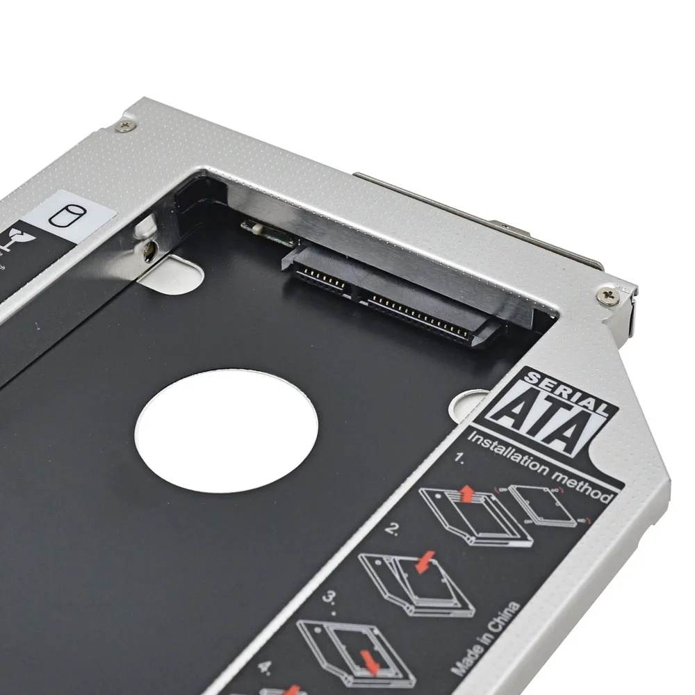 Алюминий 2nd HDD Caddy 12 7 мм SATA 3 0 двойной светодиодный чехол для SSD корпус Custopmized HP EliteBook