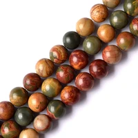 wholesale natural stone beads round colorful picasso agata stone loose beads for diy jewelry making bracelets necklaces 4 12mm