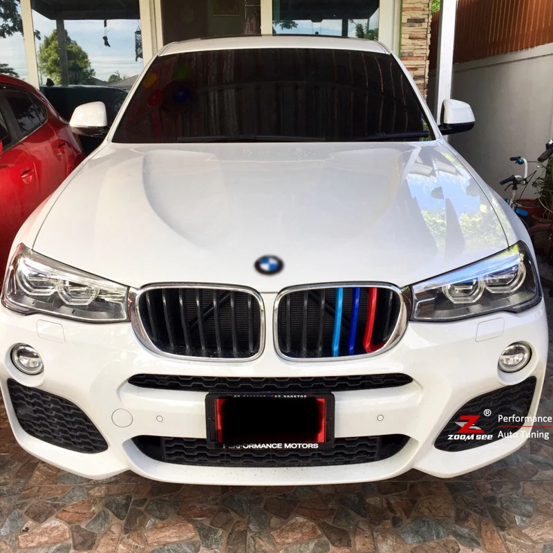 Передняя решетка полоски для BMW X1 X2 X3 X4 X5 X6 E84 F48 F39 F25 F26 G01 G02 E53 E70 E71 E72 F15 F16 M Автоспорт