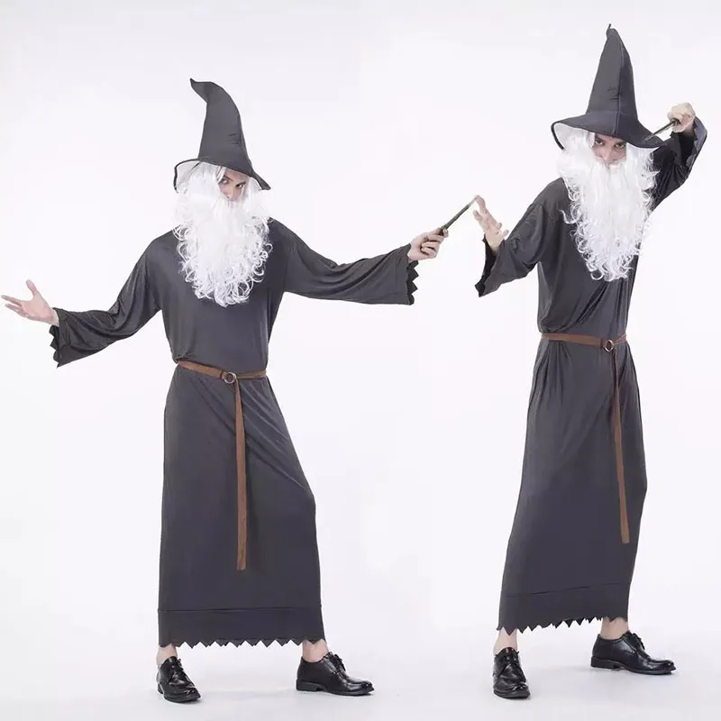Взрослый мужской магический костюм на Хэллоуин Gandolf Властелин колец Темный