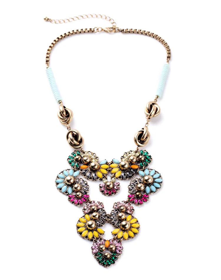 Ювелирные изделия в индийском стиле ожерелье роскошный внешний вид цветной