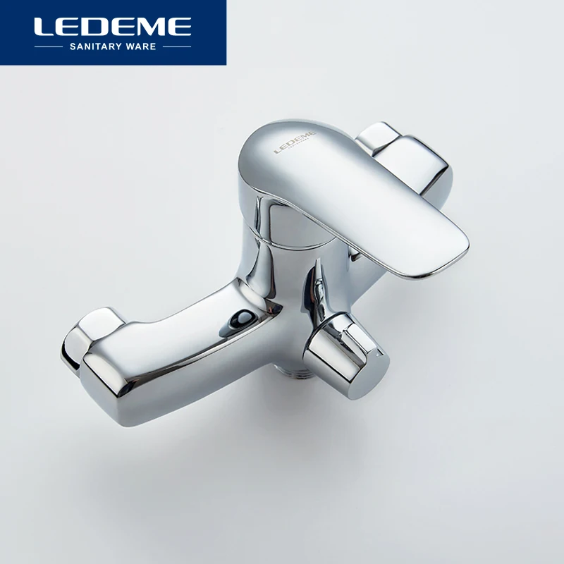 LEDEME Смеситель для ванны с длинным изливом 400 мм. латунь Цвет: хром L2251|chrome finished|chrome