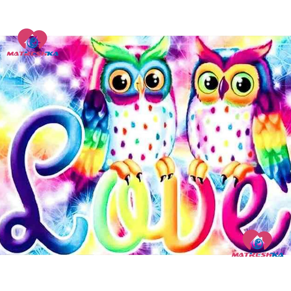 Алмазная вышивка полный дисплей любовь сова пара алмазная живопись аксессуары