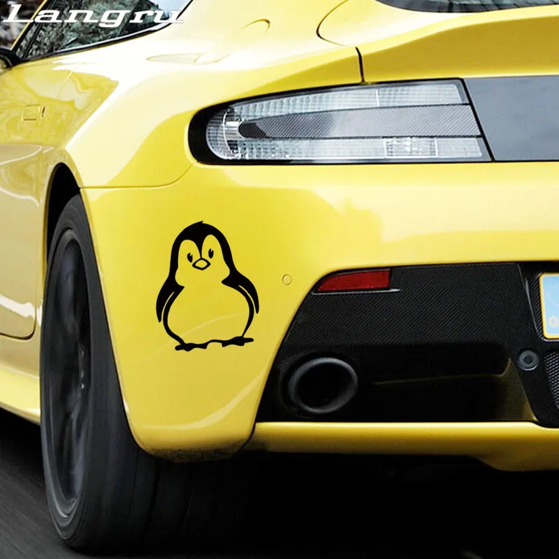 Langru милый пингвин мультфильм наклейка на машину мотоцикл Забавный автомобиль