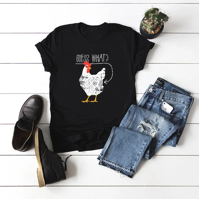 Футболка женская хлопковая с коротким рукавом и принтом | Женская одежда