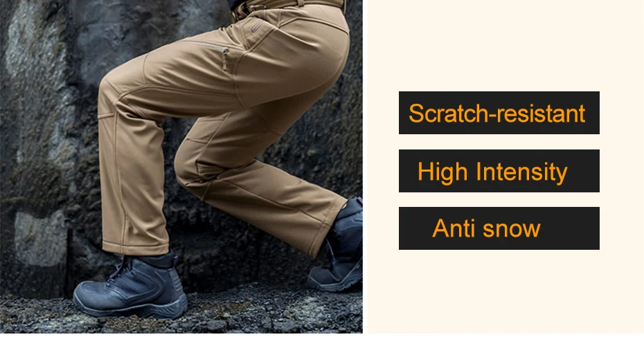 FREE SOLDIER мягкой оболочки флис ткань, Мгновенное водонепроницаемый и windproofoutdoor спорт тактический восхождение и пеший туризм брюки