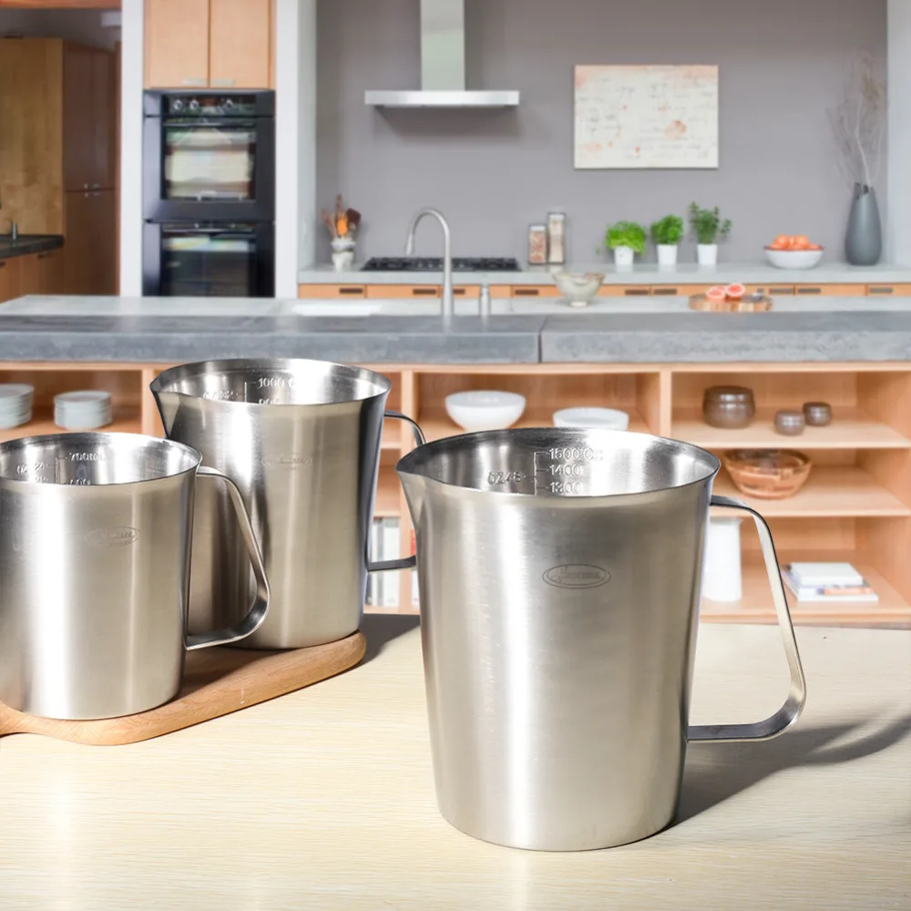 Newness Stainless Steel Measuring Cup with Marking Handle 48 Ounces (1.5 Liter 6 Cup) | Дом и сад