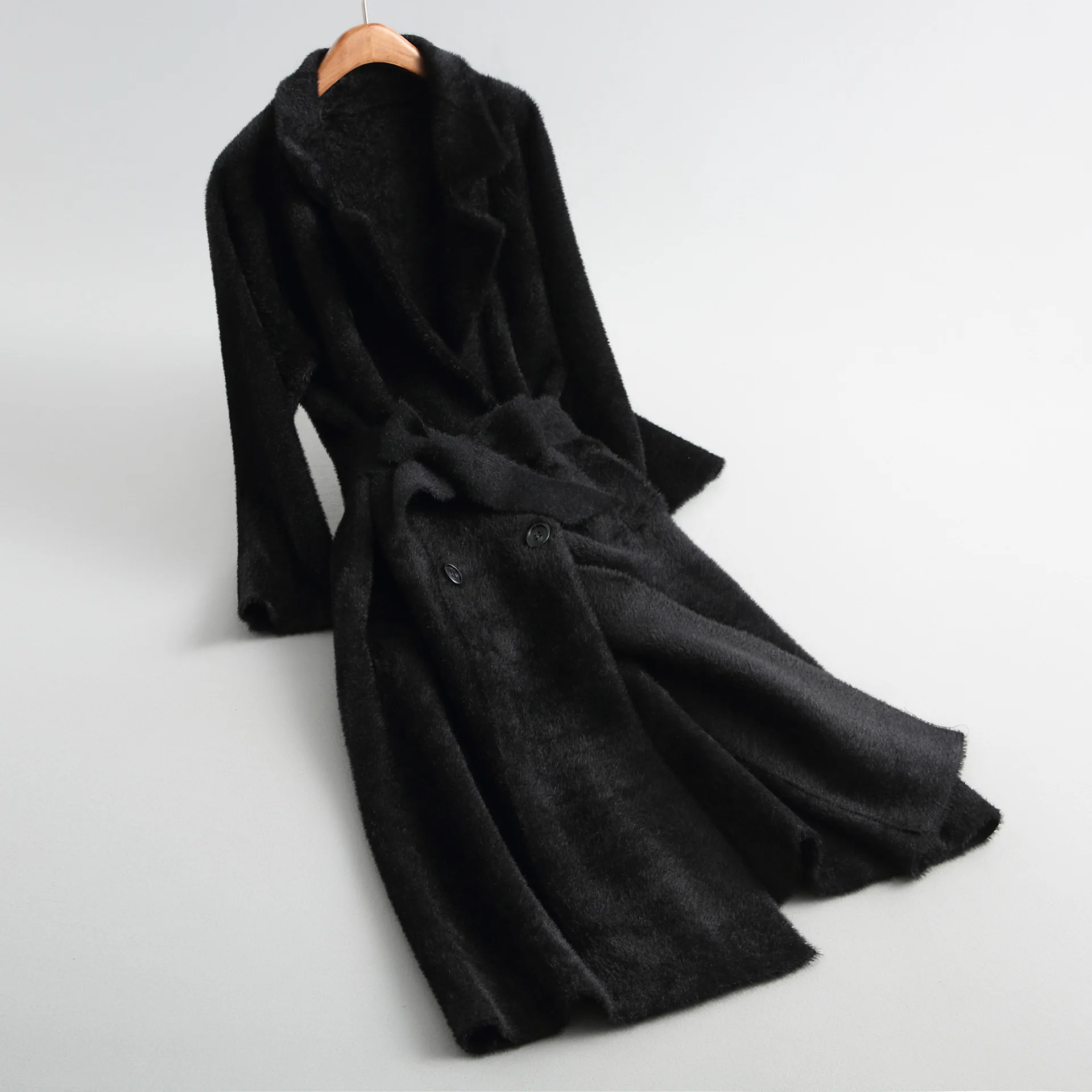 

2019 New Fashion Autumn Winter Trench Coat For Women Casual Knitting Thickened Warm Loose Womens Overcoat Windbreakes