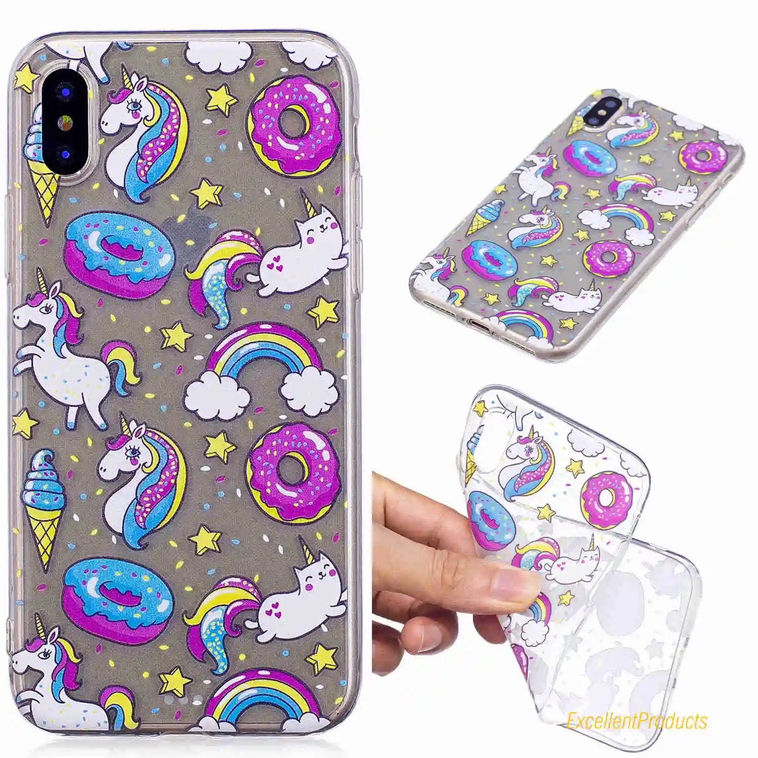 FGHGF для Apple IPhone X Дерево лист кошка бабочка цветок девушка панда Медведь лошадь