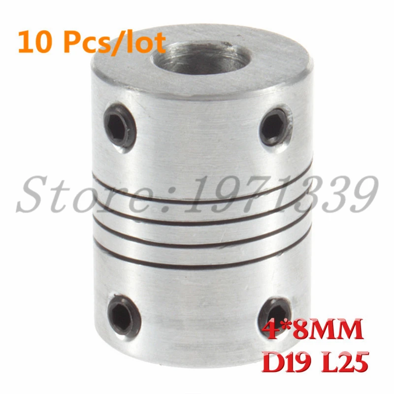 10pcs/lot New 4x8mm Shaft Coupling Flexible OD19mm*25mm 4mm 8mm For CNC Parts Stepper Motor | Обустройство дома