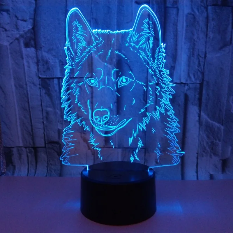 Цветная сенсорная 3d лампа иллюзия светодиодный ночник USB настольная для детей