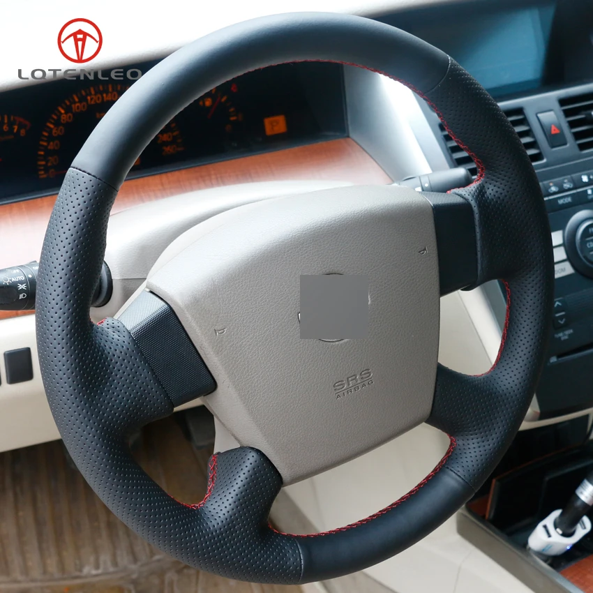 Lqtenleo черная искусственная кожа DIY рулевого колеса автомобиля крышки для Nissan Teana 2003-2008 старая модель Teana Renualt samsung SM5