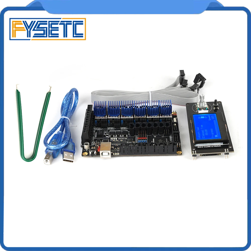 Плата FYSETC F6 V1.3 + Драйвер шагового двигателя DRV8825 6 шт. экран ЖК дисплея MINI12864 mini 12864