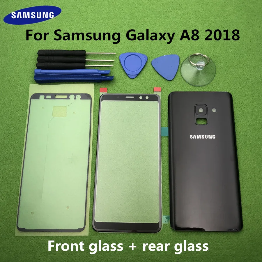 Оригинальный стеклянный экран для Samsung Galaxy A8 2018 A530 задняя крышка аккумулятора