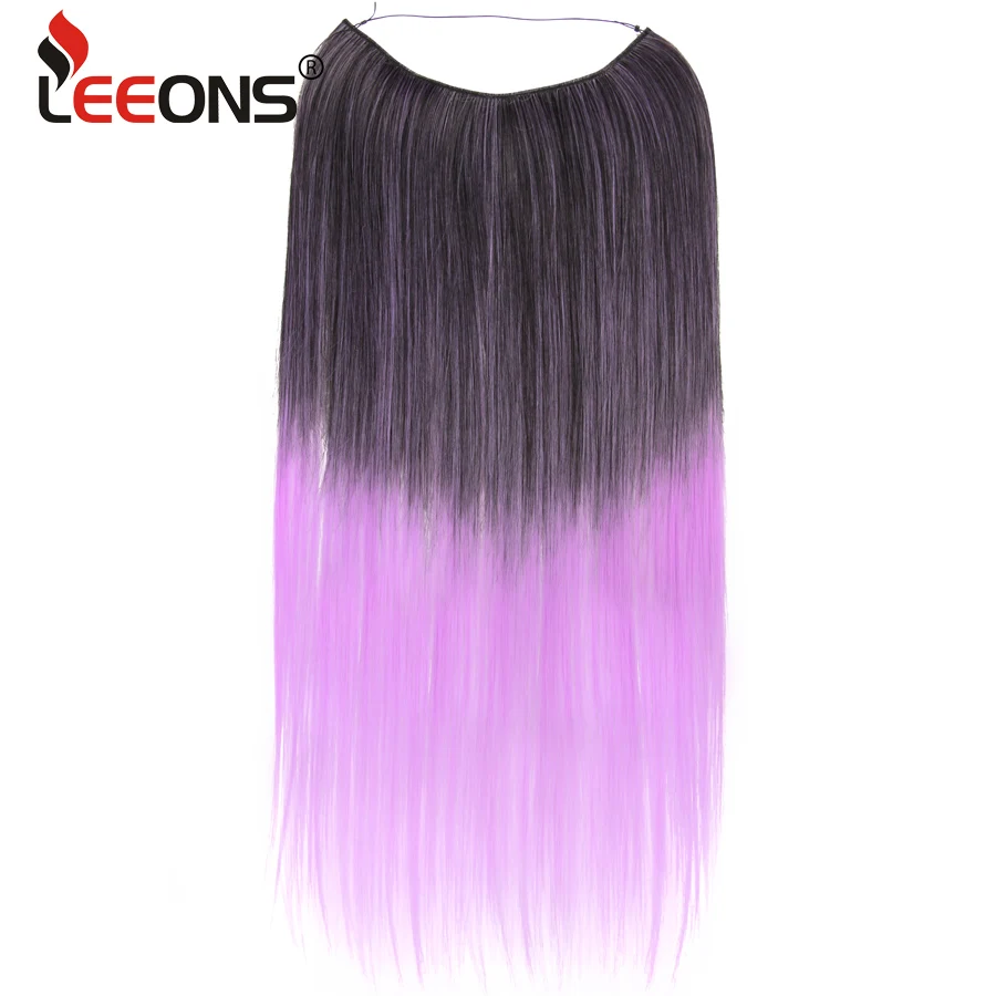 Leeons hidden Wire Наращивание волос 22 &quotдлинные толстые прямые светло коричневый белый