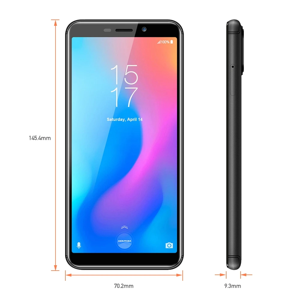 HOMTOM C2 4G смартфон 5 дюймов Android 8 1 MTK6739 четырехъядерный 2 Гб ОЗУ 16 ПЗУ отпечаток