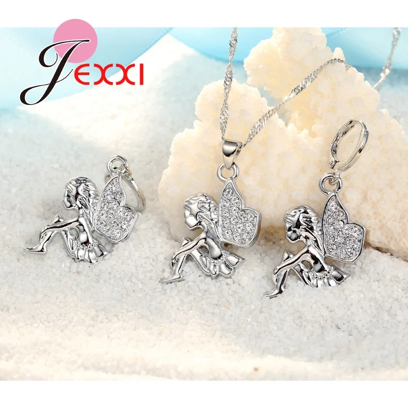 Женский комплект из колье и серёг серебра 925 пробы|jewelry sets|earrings necklace jewelry setearrings