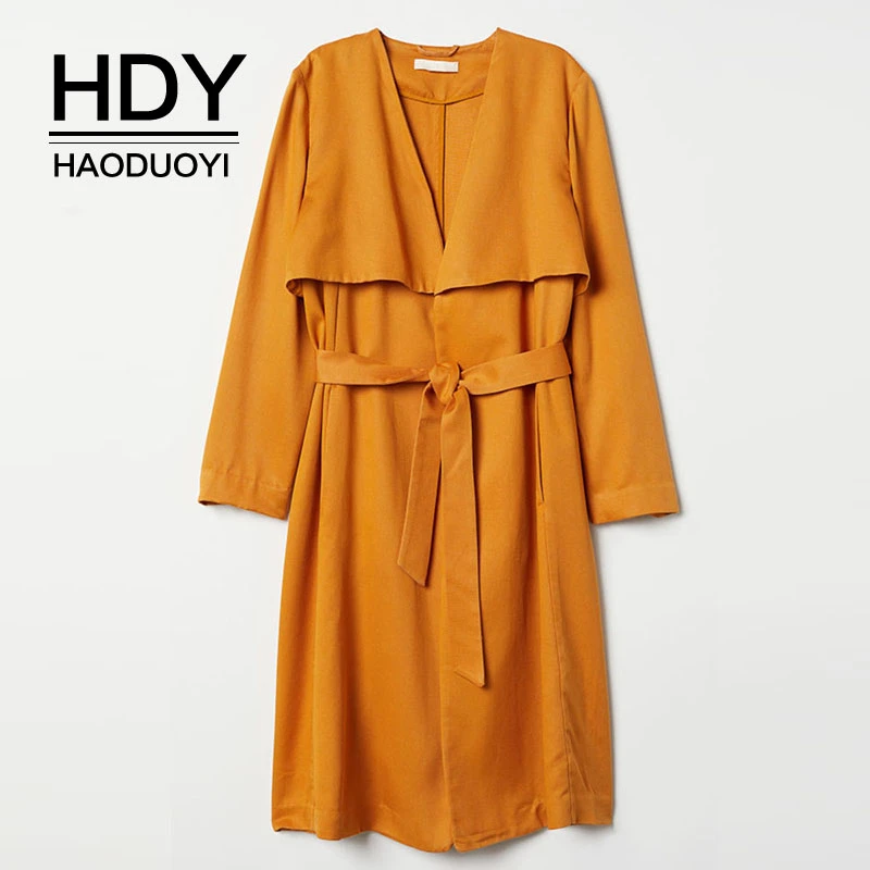 HDY Haoduoyi Новое поступление стильный простой сплошной цвет спереди и сзади