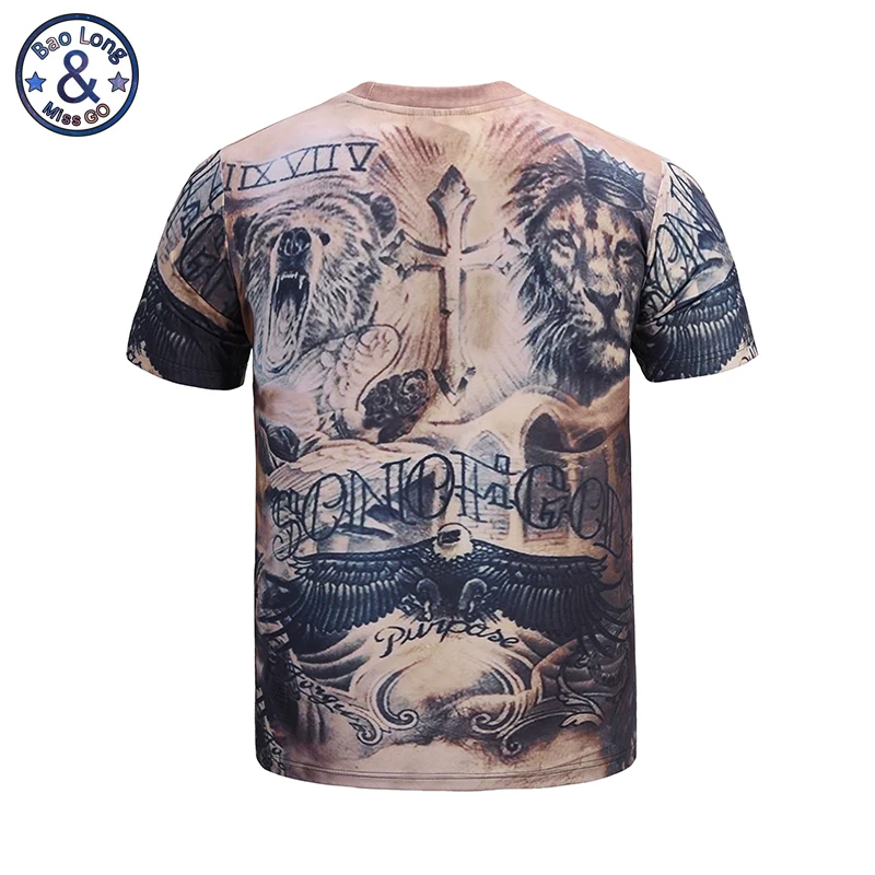 Новинка 3D стерео футболка чистая красная орангутанговая с коротким рукавом