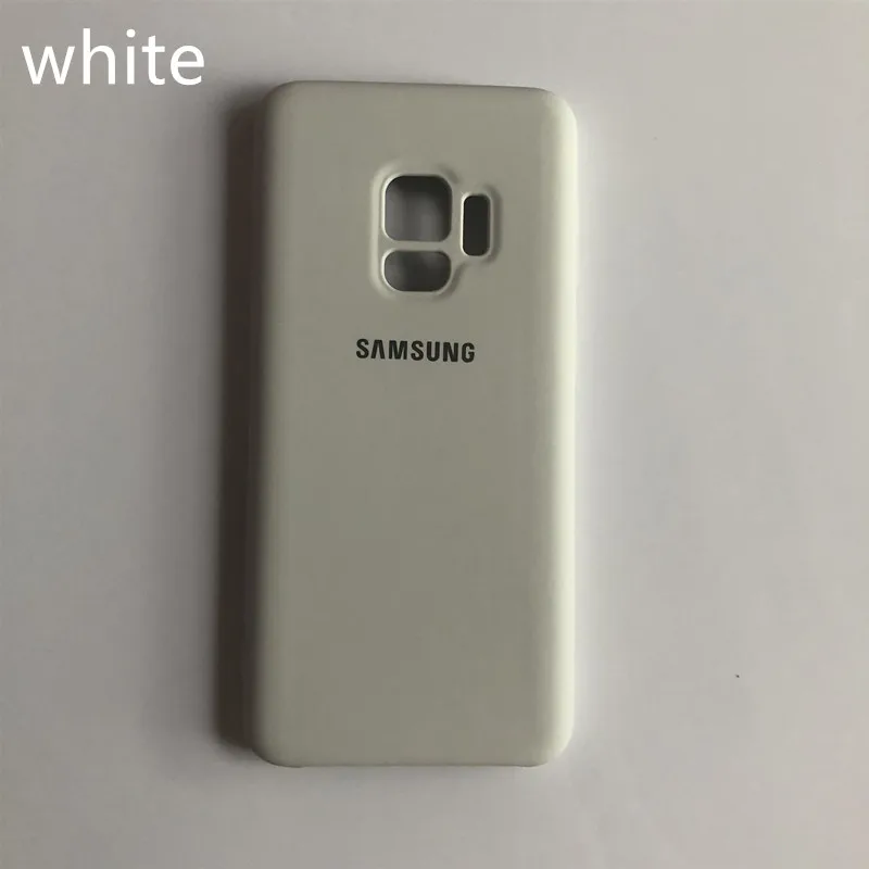 white Жидкий силиконовый чехол для samsung galaxy S9/S9 Plus, шелковистый мягкий на ощупь защитный чехол на заднюю панель для galaxy s9/s9 plus - Цвет: white