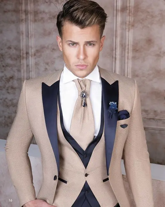 Портной хаки мужские свадебные костюмы жениха парадный смокинг ужин вечерние