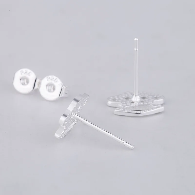 FENGLI милые детские очаровательные Серебристые серьги-гвоздики для девочек серьги