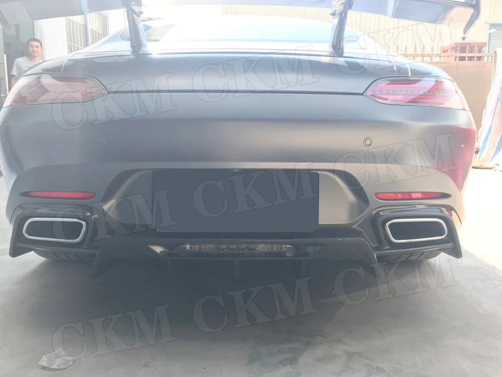 Углеродное волокно рассеиватель задней губы для Mercedes Benz AMG GT AMG GTS AMG GTR купе 2 двери frp зад багажник спойлер
