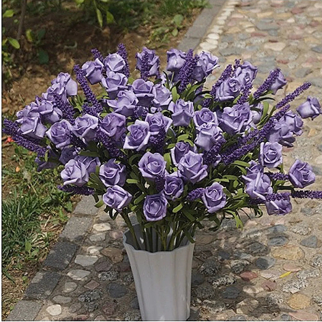 Свадебные свадебные 9 головок Лаванда Роза искусственные пионы шелковые цветы