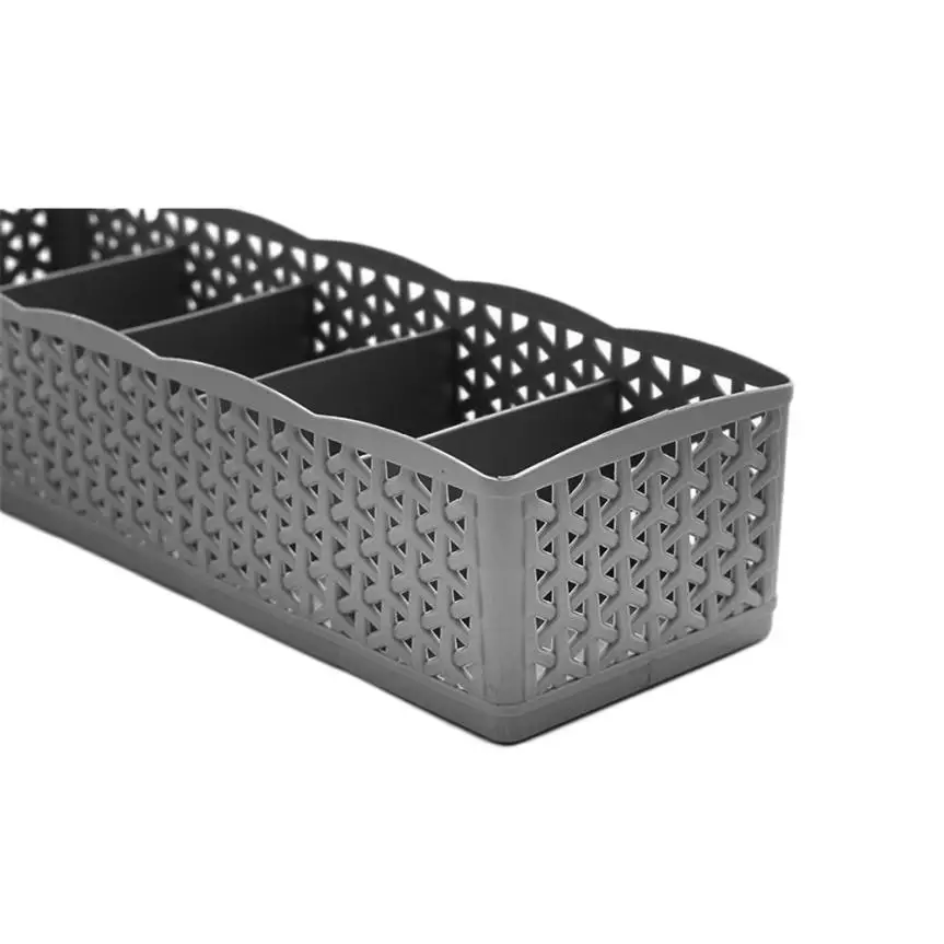 Пластиковый Органайзер с 5 ячейками коробка для хранения ящик галстуков